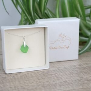 Irish green sea glass necklace
